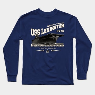 USS LEXINGTON CV-16 aircraft carrier veterans Long Sleeve T-Shirt
